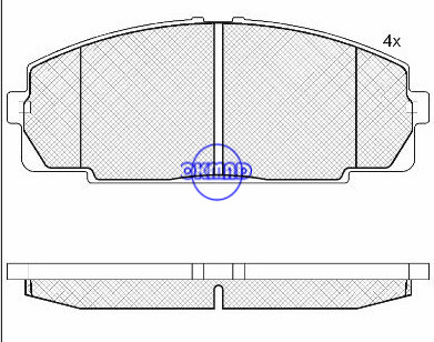 Jinbei Granse MPV Jinbei Haise II Ônibus Toyota Haice Foton MPX MPV pastilha de freio FMSI: D1344-8455 OEM: 04465-25040 WVA21468/24158/59/60 FDB554,F1344